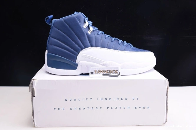 Rep 12 Blue Jordan Air 130690-404 Retro Stone 0731